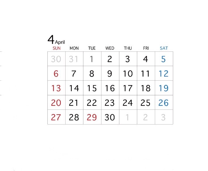 4月スケジュール