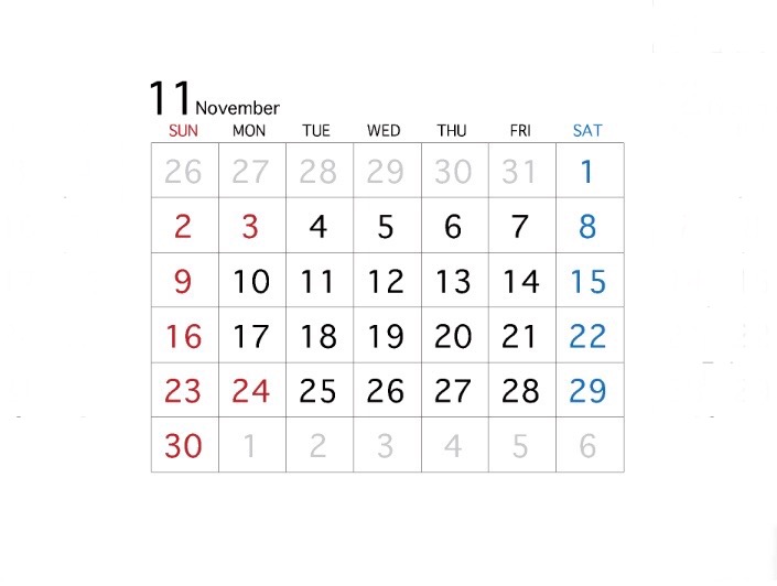 11月スケジュール